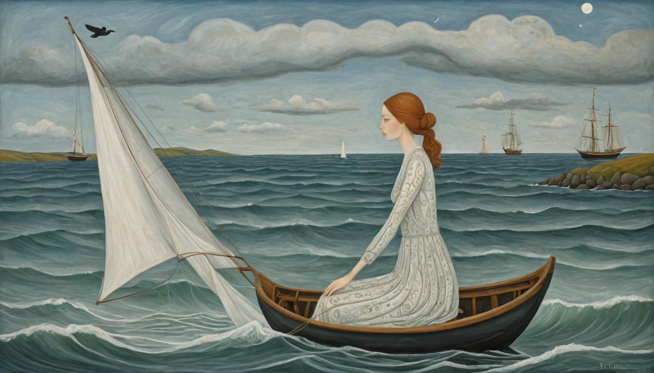 Infinite Consciousness: Dreamlike Mixed Media Art