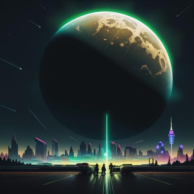 Simon Stålenhag Chris Foss 
Sidewalk viewpoint of a Brillian...