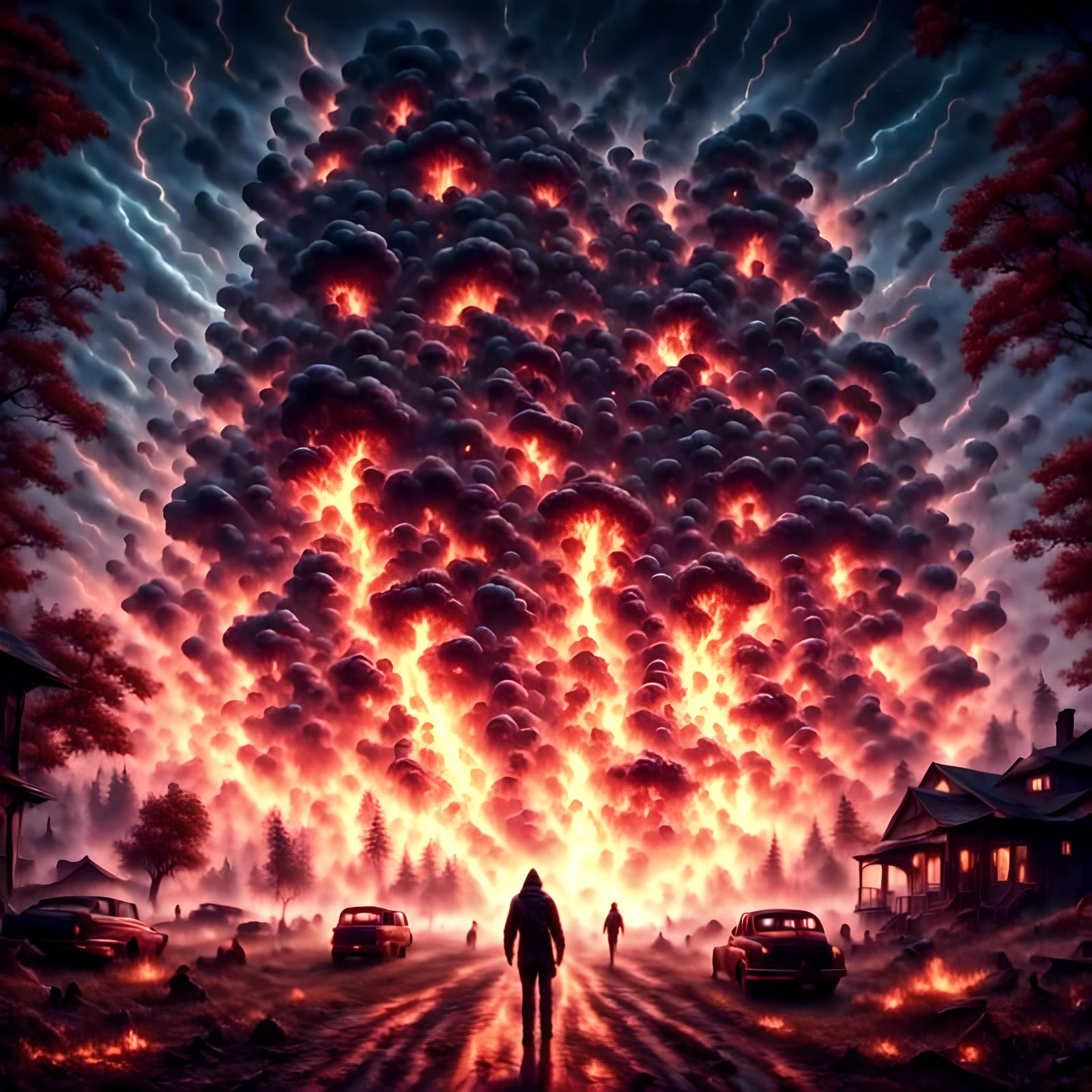 Demonic Sky: Explosions on a Sunny Day