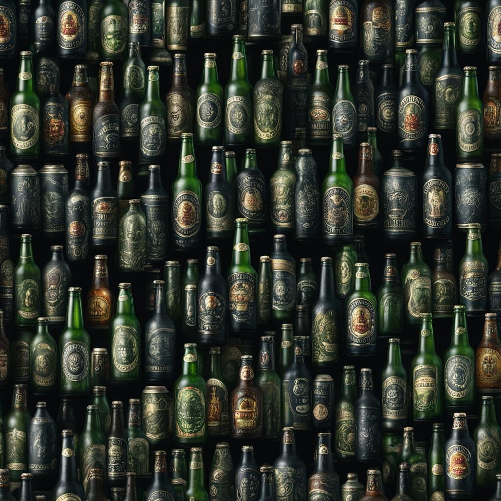 Frankenstein Beer Bottles: Digital Matte Painting