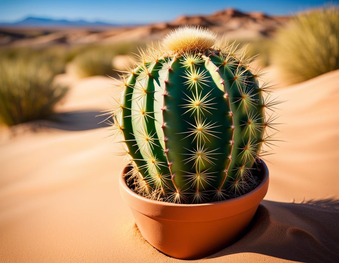 Arizona Desert Cactus in Terra Cotta Pot