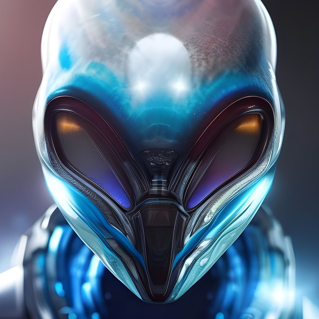 Intricate Alien Portrait in Hyperreal Style