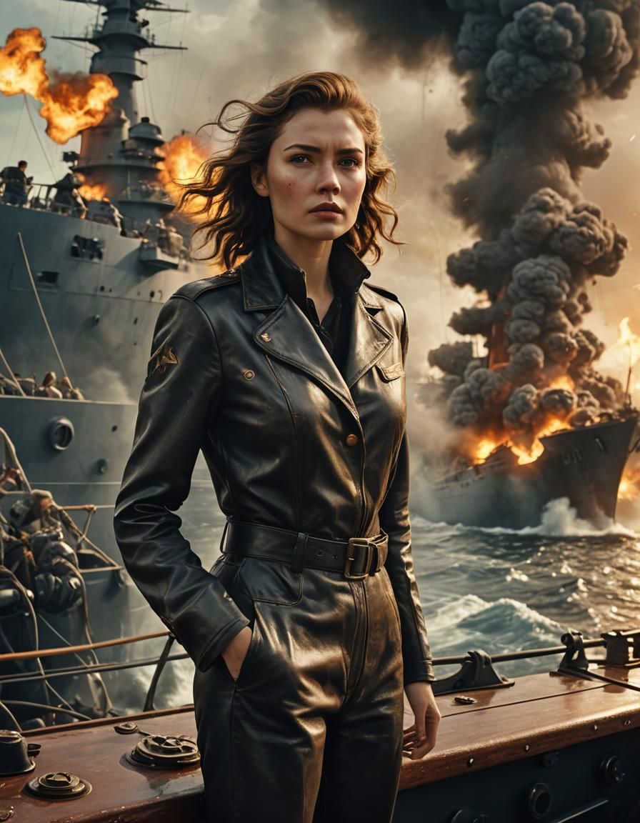 Elegant WWII Commander in Hyper-Realistic Cinematic Style