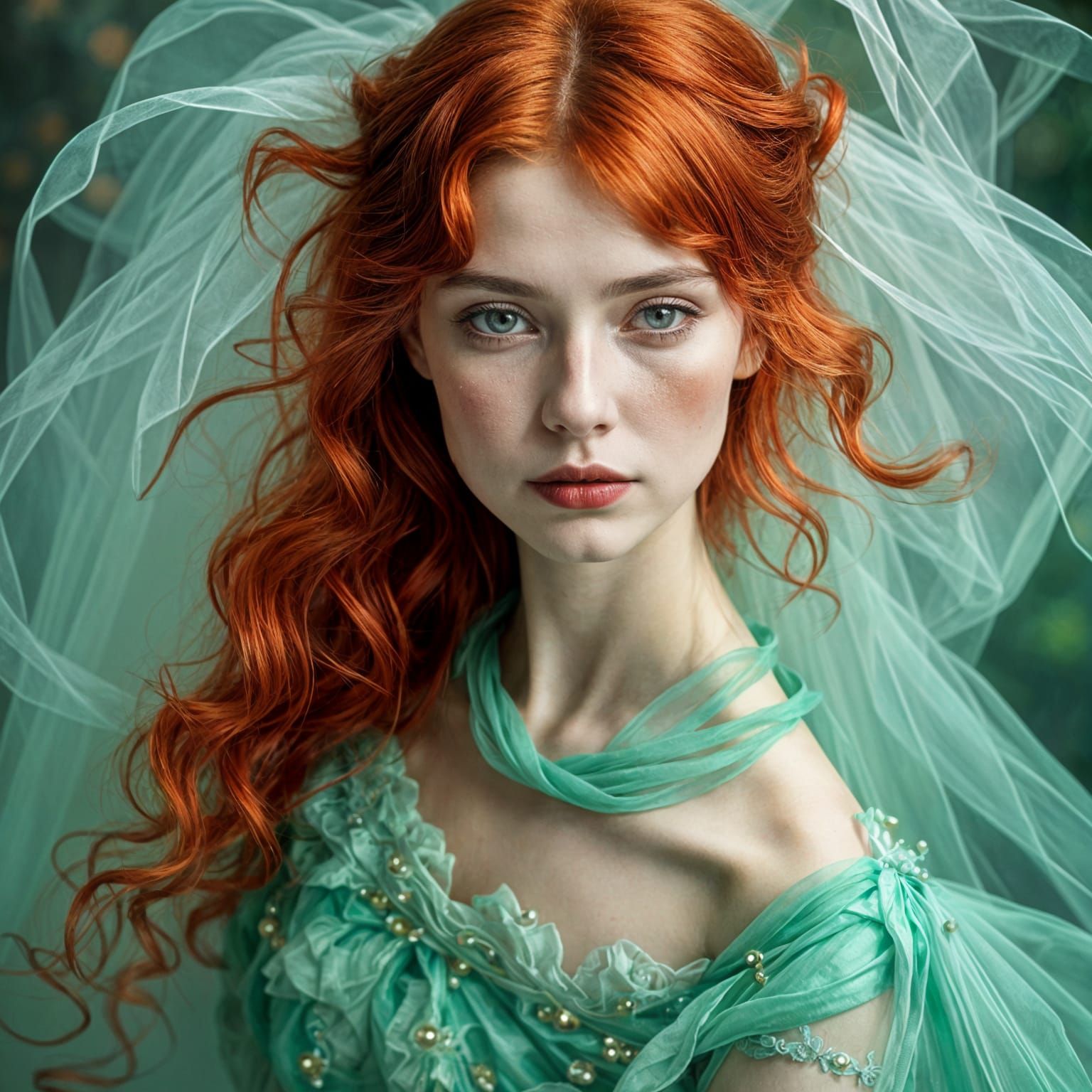 Enchanting Ariel on Her Wedding Day in a Vibrant, Whimsical ...