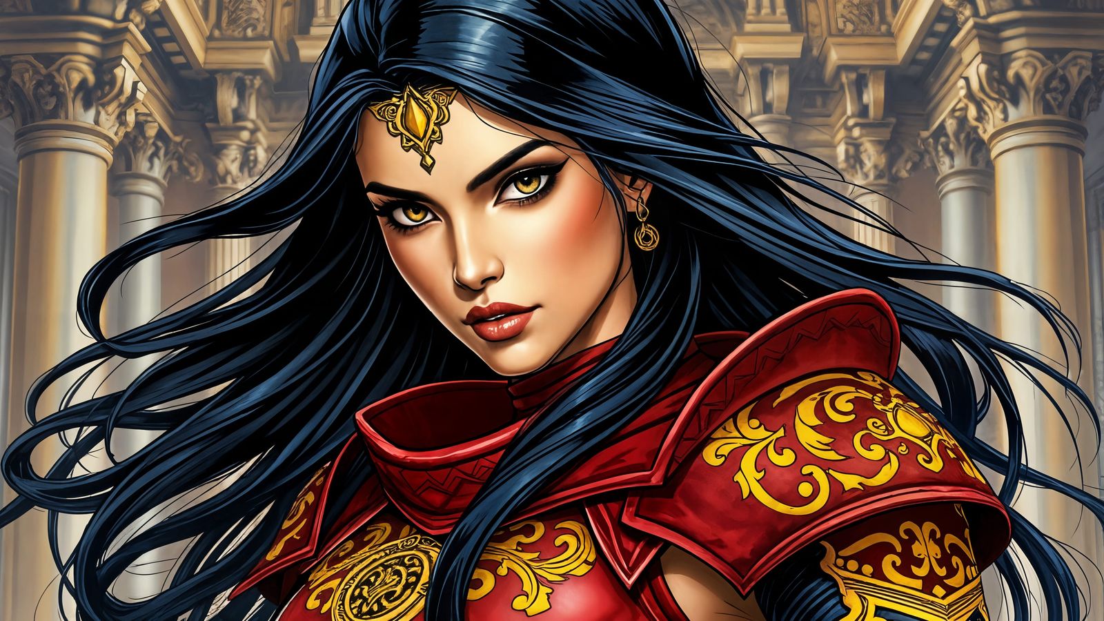 Ethereal Maharani in Gothic Palace