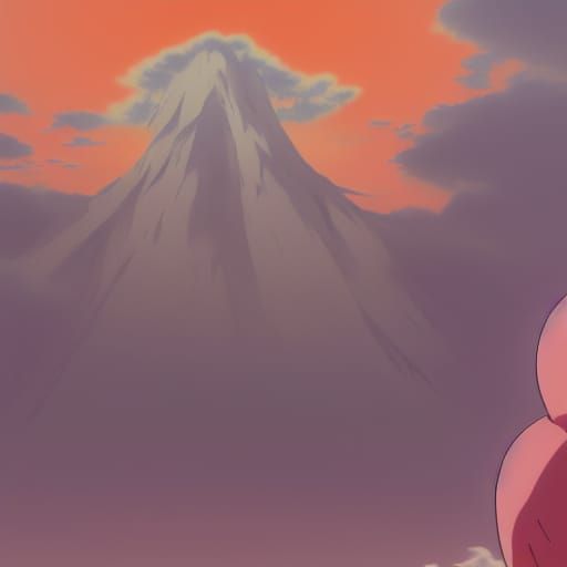 Majin Buu in Studio Ghibli Anime Style