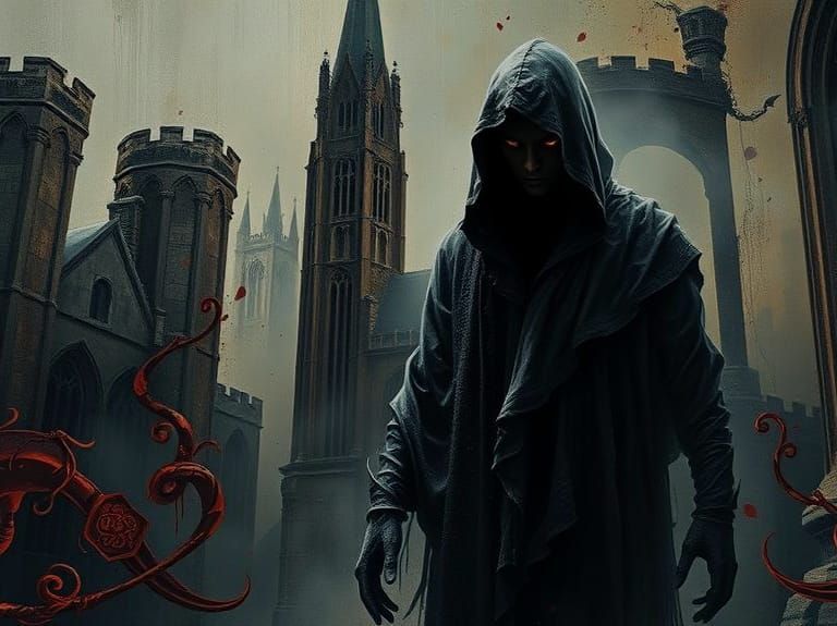 Eerie Spirit of Fear in Dark Magic Aura