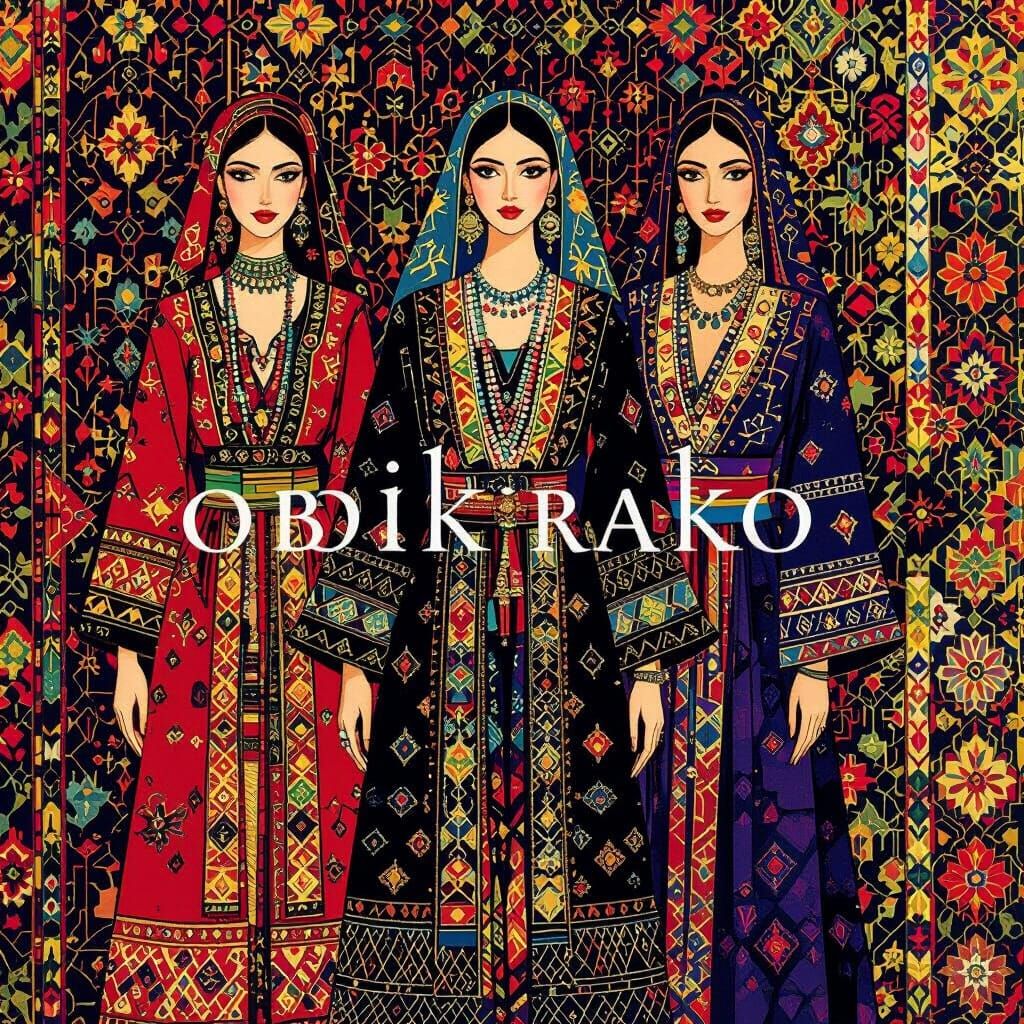 Algerian Textile Art with Calligraphic Design