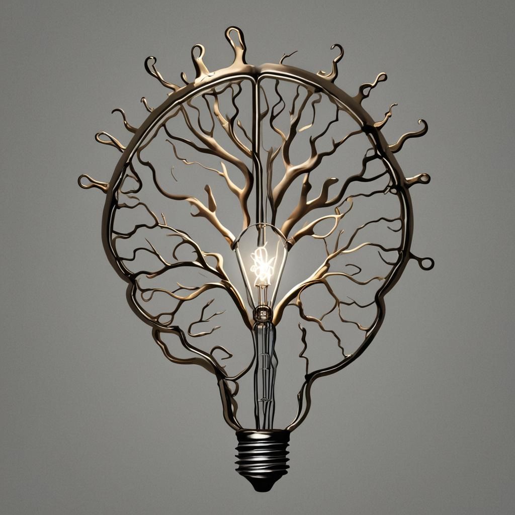 Brain Lightbulb: Symbol of Creativity and Thought