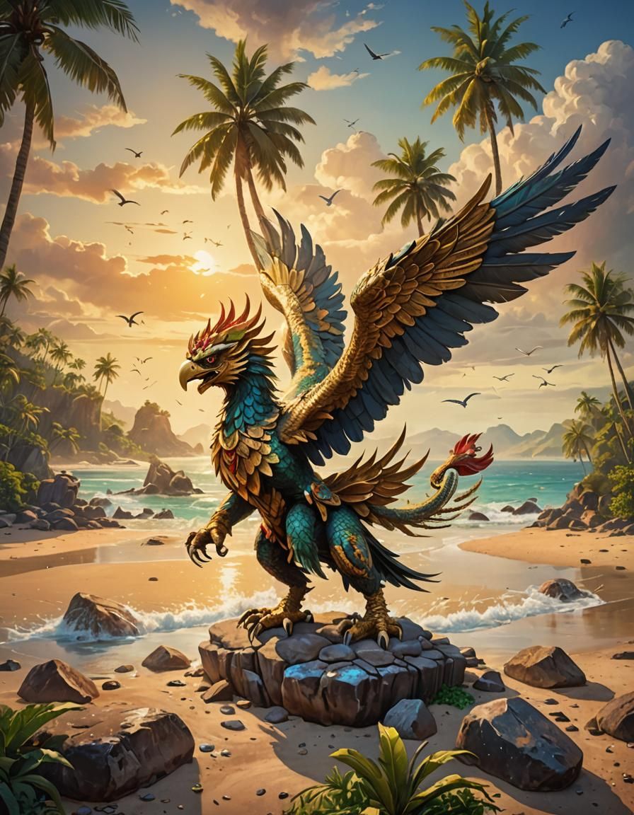 Garuda, a powerful bird.