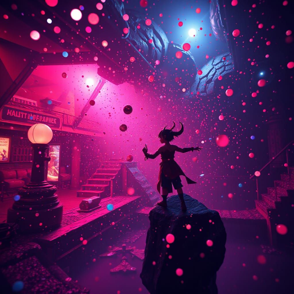 Polka Dot Fantasy: Detailed Matte Painting in 8K