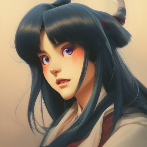 Inuyasha Portrait: Hyperdetailed Art by Greg Rutkowski