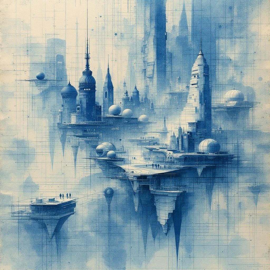 Utopian Cityscape Unveiled: Architectural Futurism Blueprint
