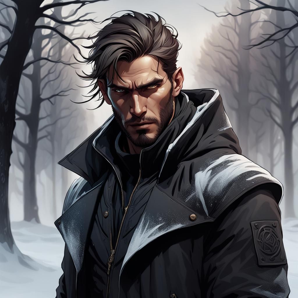 Mysterious Man in Shadows: Norse Mythology Concept Art