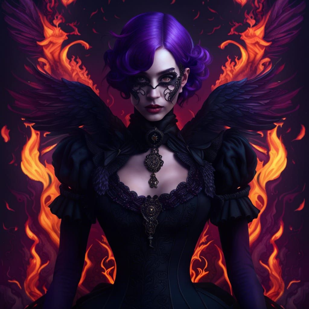 Vampire in Flames: A Digital Matte Painting