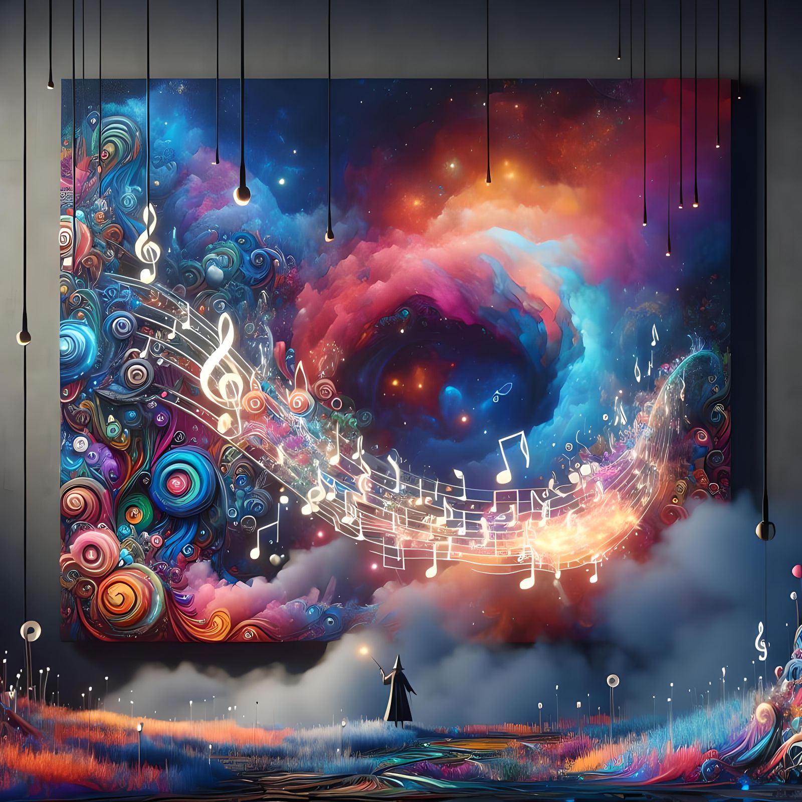 Harmonious Wizard Dreamscape in Detailed Digital Art