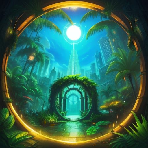 Dreamlike City Portal by Tropical Jungle