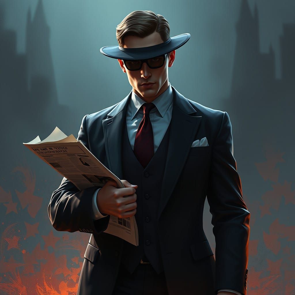 Dapper Secret Agent Adopts a Sophisticated Vibe in a Dark, F...