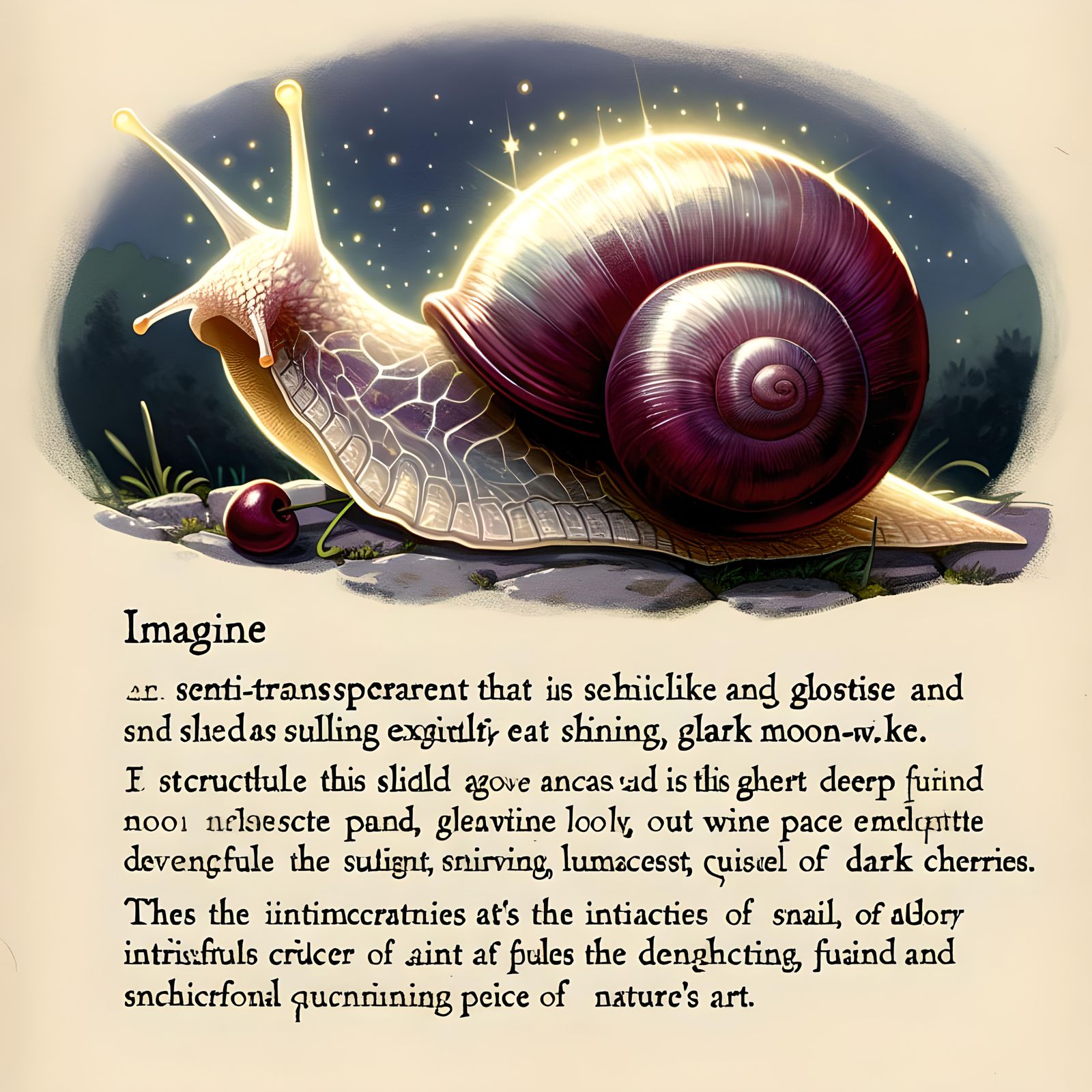 The Night and the Cherry Snail Storybook