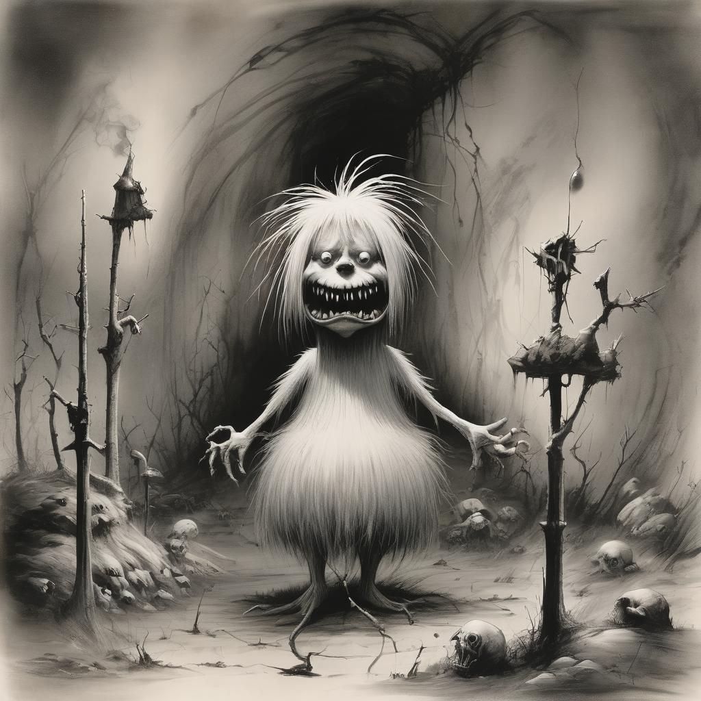 Grimdark Art Inspired by Seuss and Gammell