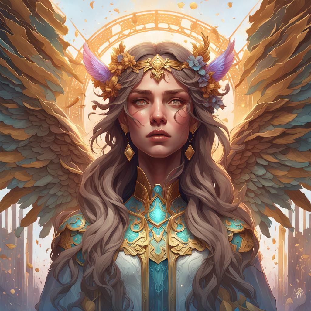 Angels Cry Holy: Detailed Concept Art Portrait