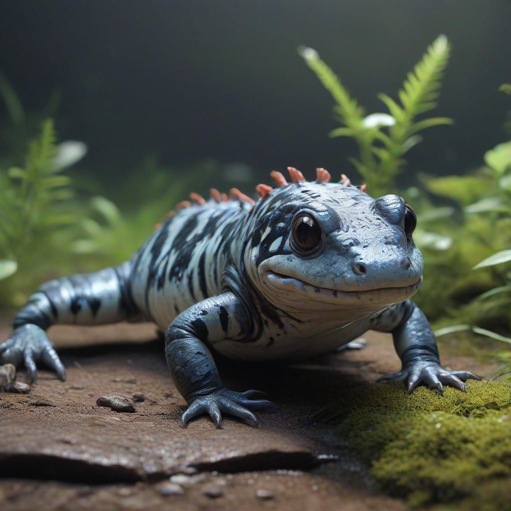 Lifesize Tiger Salamander in 3D UHD Art