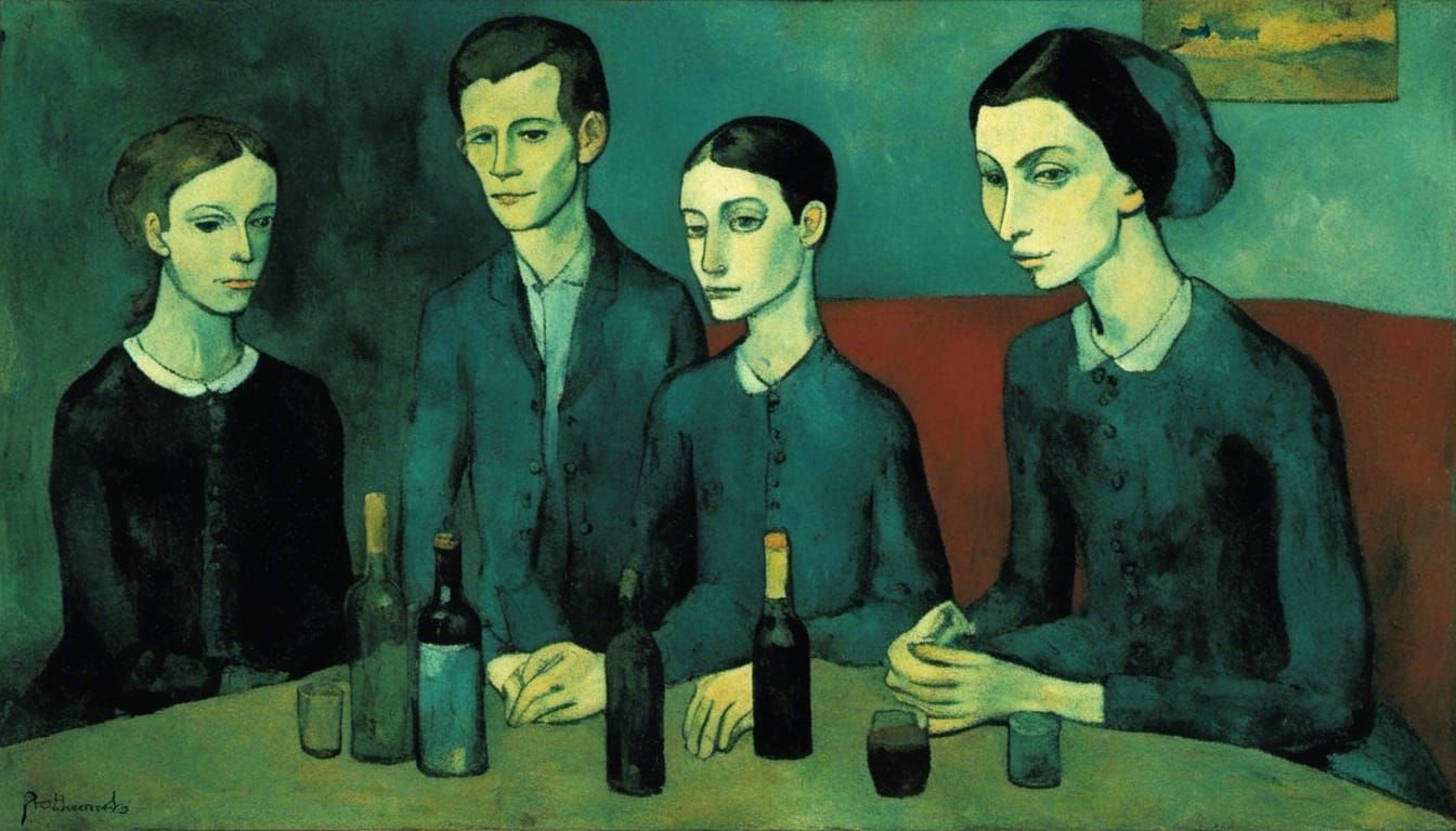 Blue Period Manga Inspired Girl with Wine