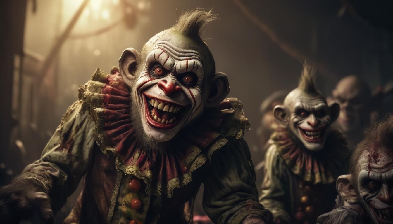 Maniacal Zombie Monkey Monster Clown Goblin Assembly