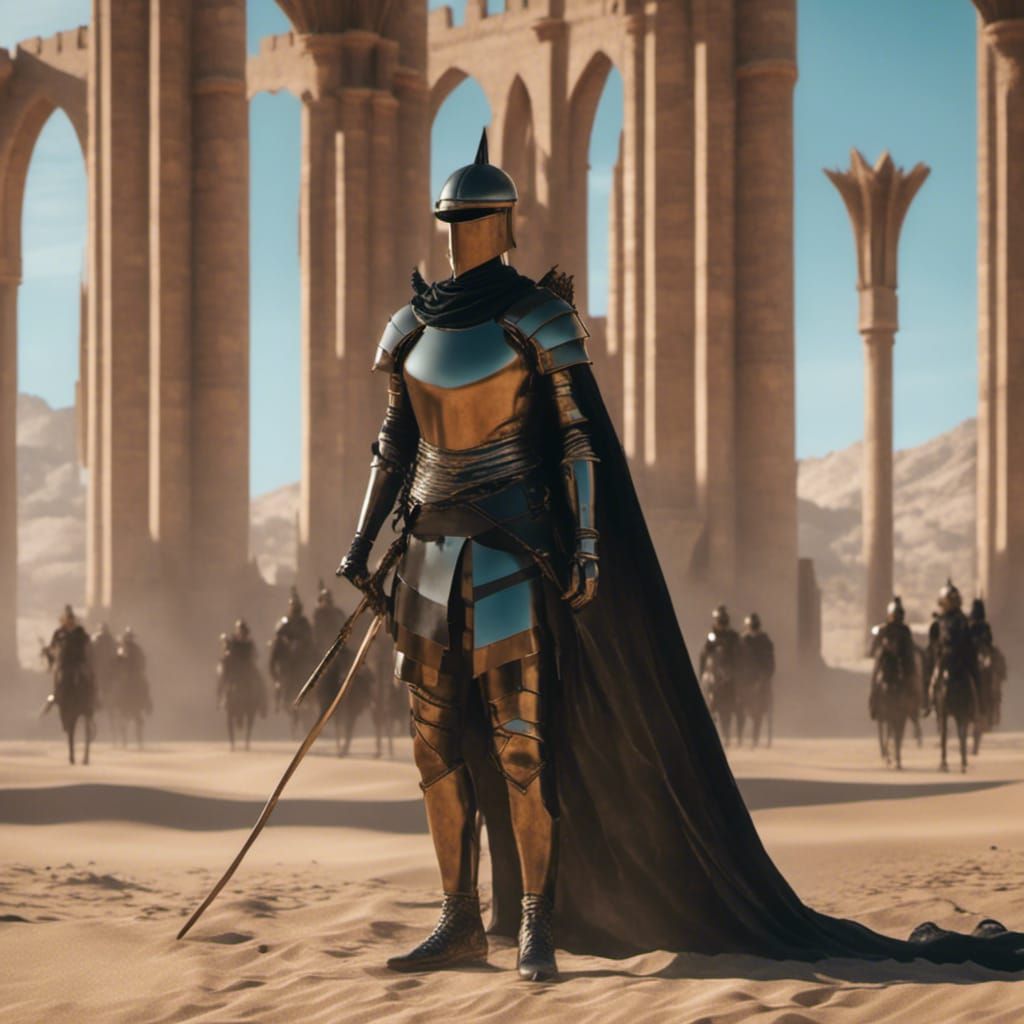 Unsullied Army in Desert Landscape, Realism 8K