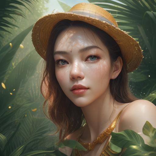 Tropical Paradise: Hyperrealistic HDRI Photograph of Beautif...