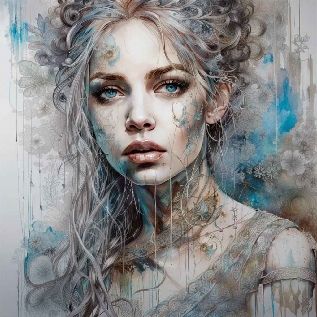 Gorgeous Princess Cinderella with Silver Filigree