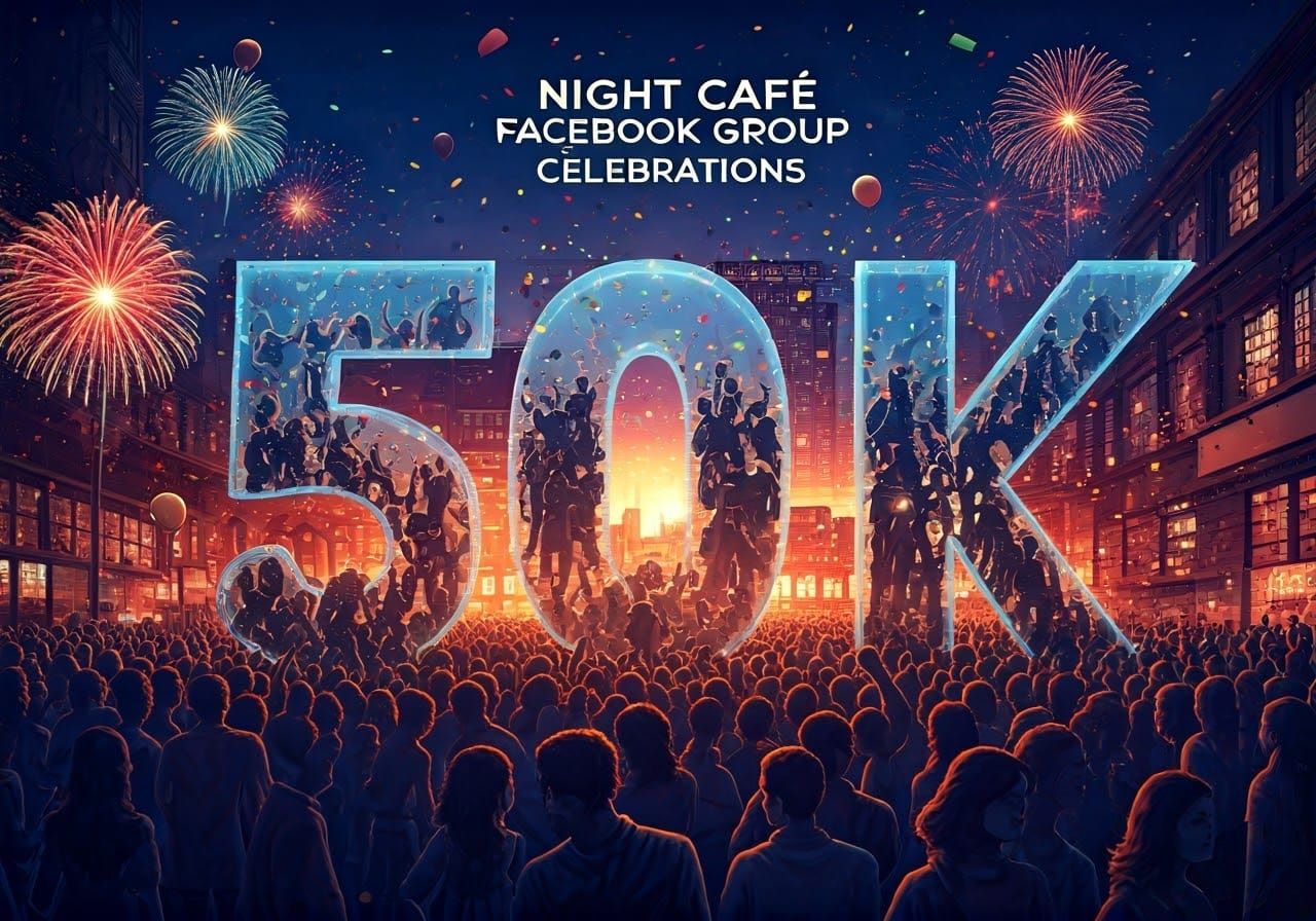 Vibrant 50K Celebration in Transparent Number