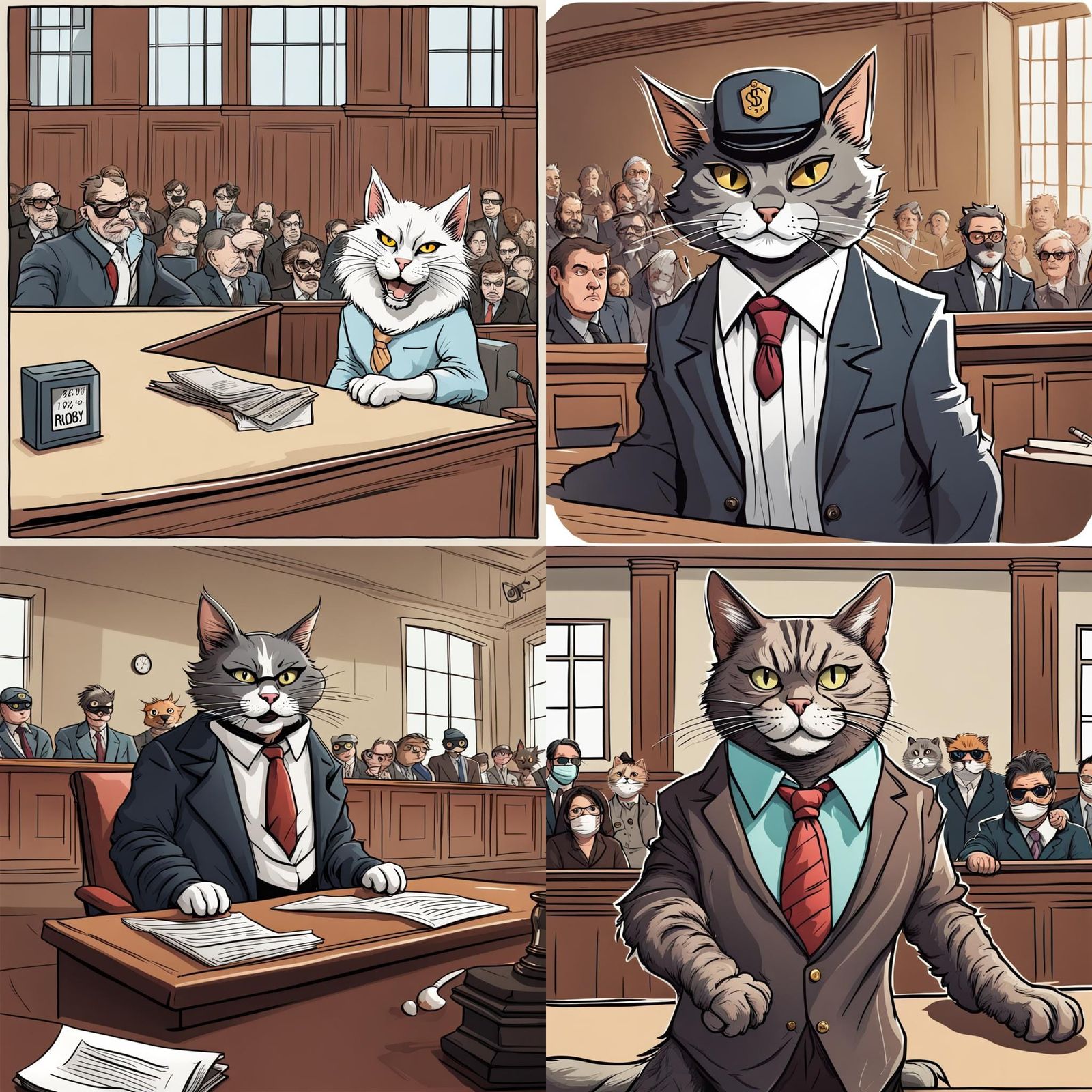 Chaotic Evil Cat on Trial for Bank Robbery