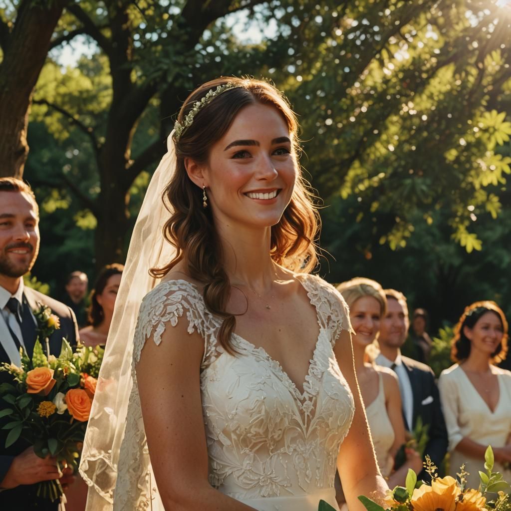 Emma's Wedding Vows: A Cinematic Film Still