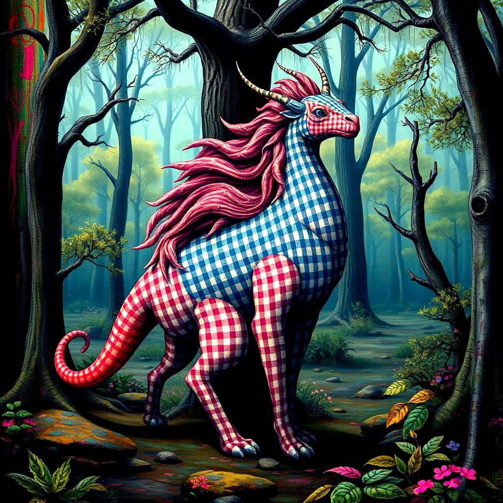 Gingham Beast in the Distressed Forest