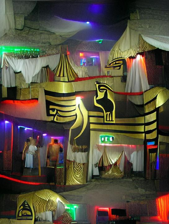 Egyptian Nightclub: Exotic Themed Interior