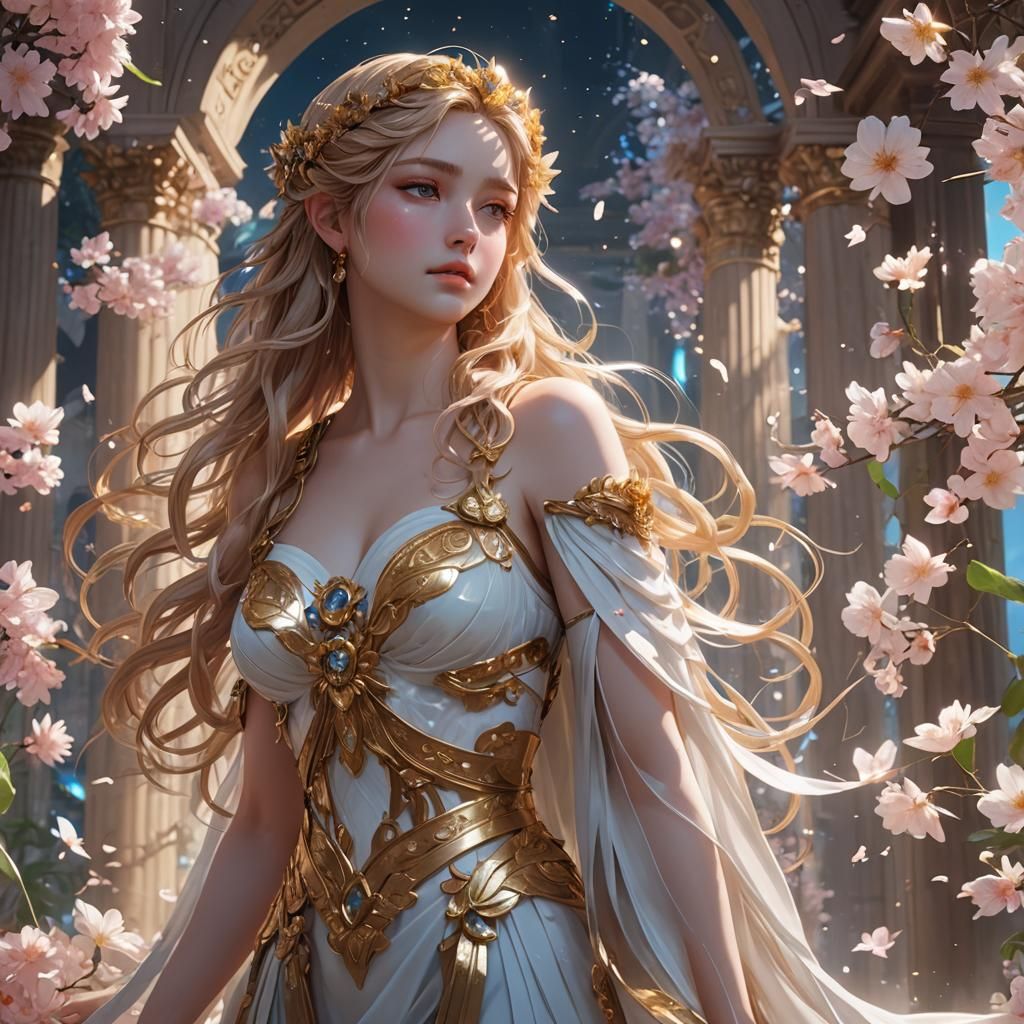 Ethereal Aphrodite: 3D Anime Goddess of Love