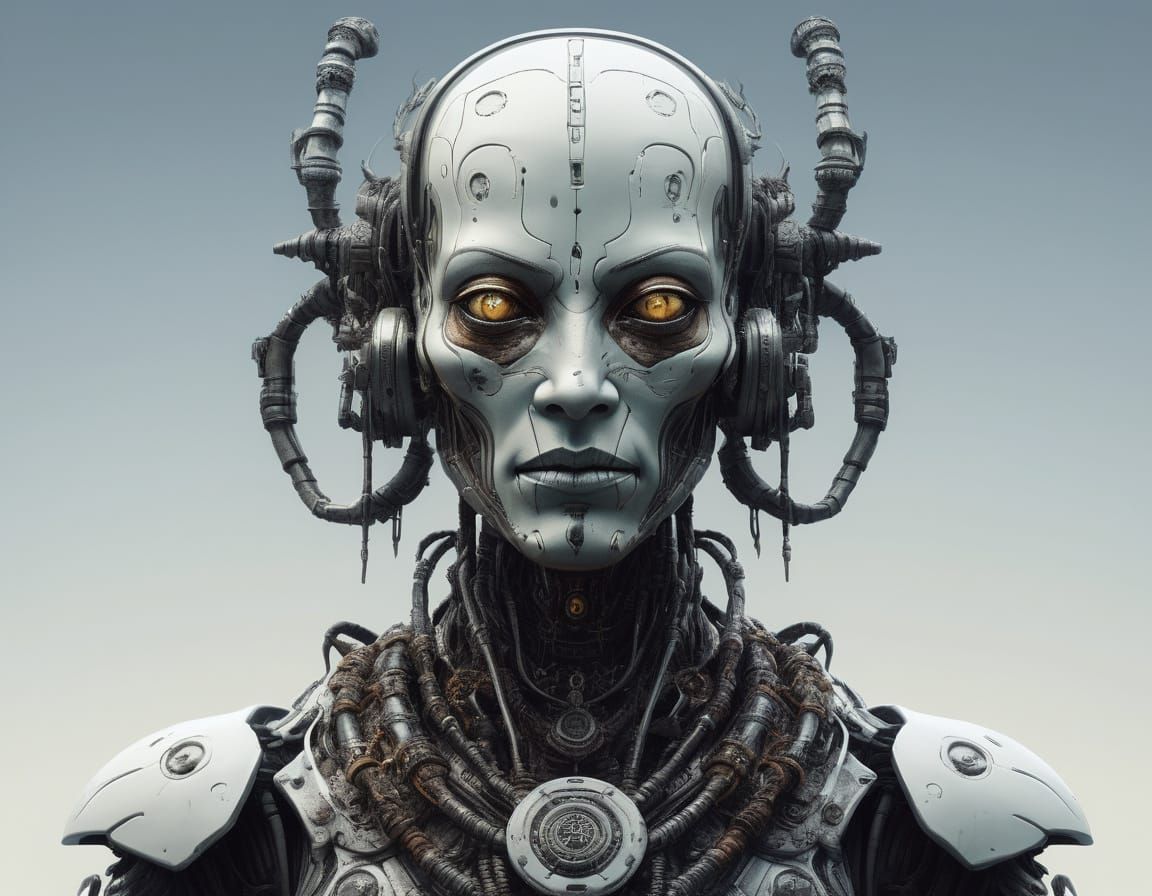 Cyberpunk Hindu Cyborg in Dali-esque Surrealism