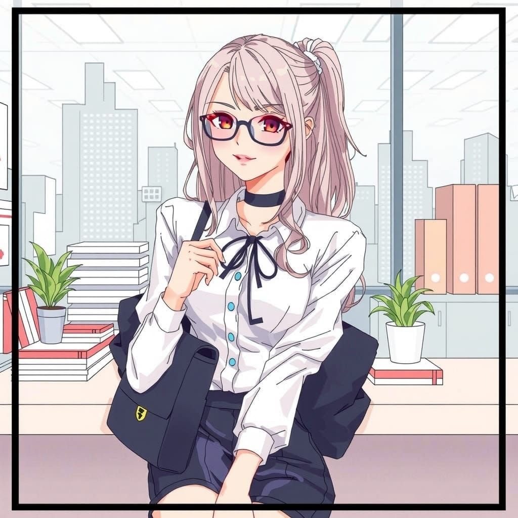 Vibrant Office Fashion Illustrations in Hyper Realistic Styl...