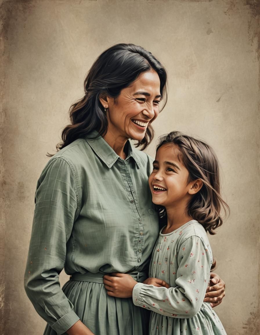 Joyful Mother-Daughter Conversation