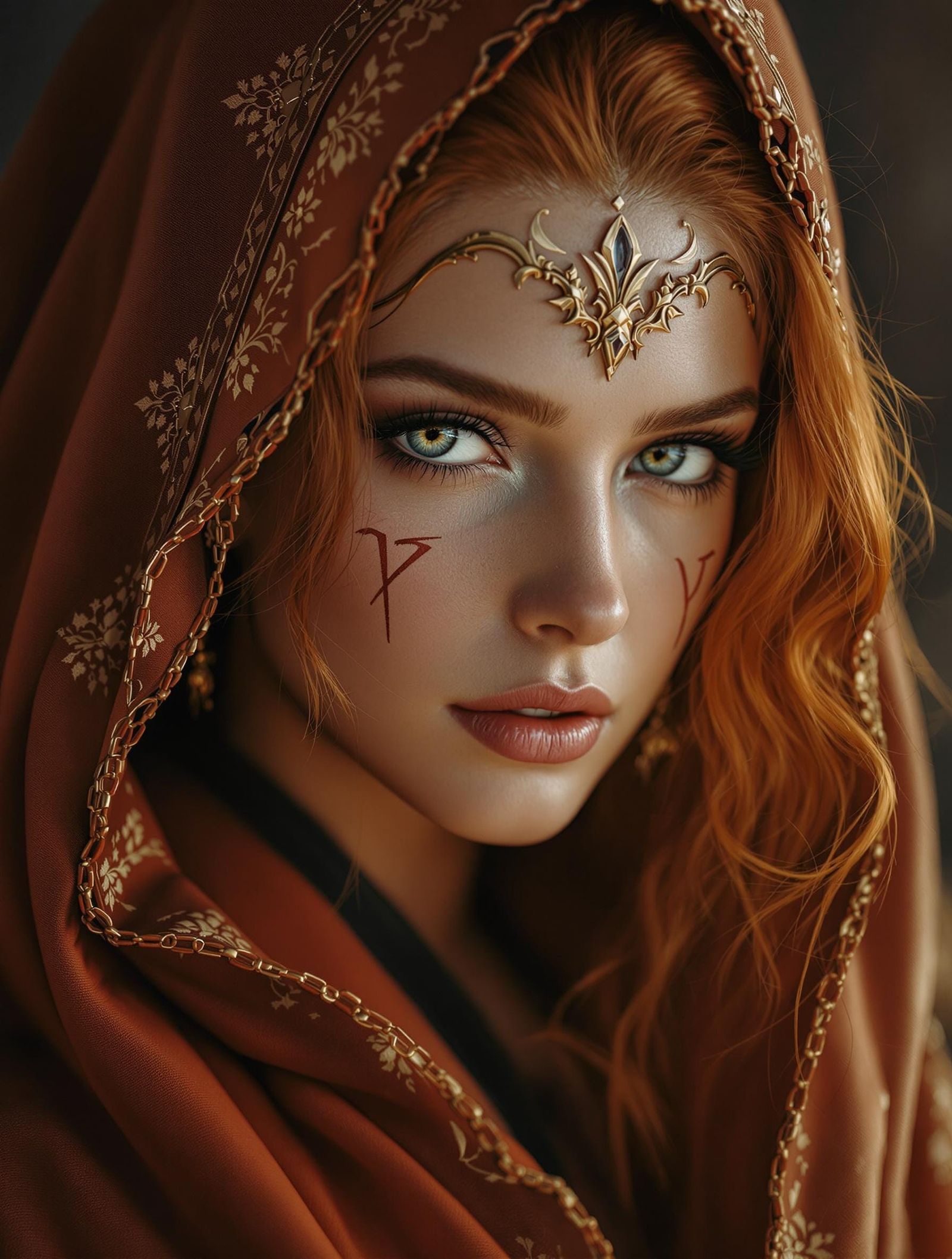 Regal Hyperrealistic Portrait in Roccoco Style