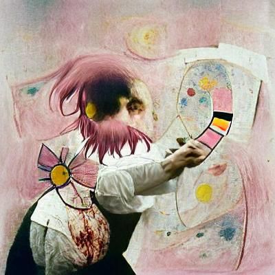 Madoka Kaname in Emo Style, Influenced by Kandinsky