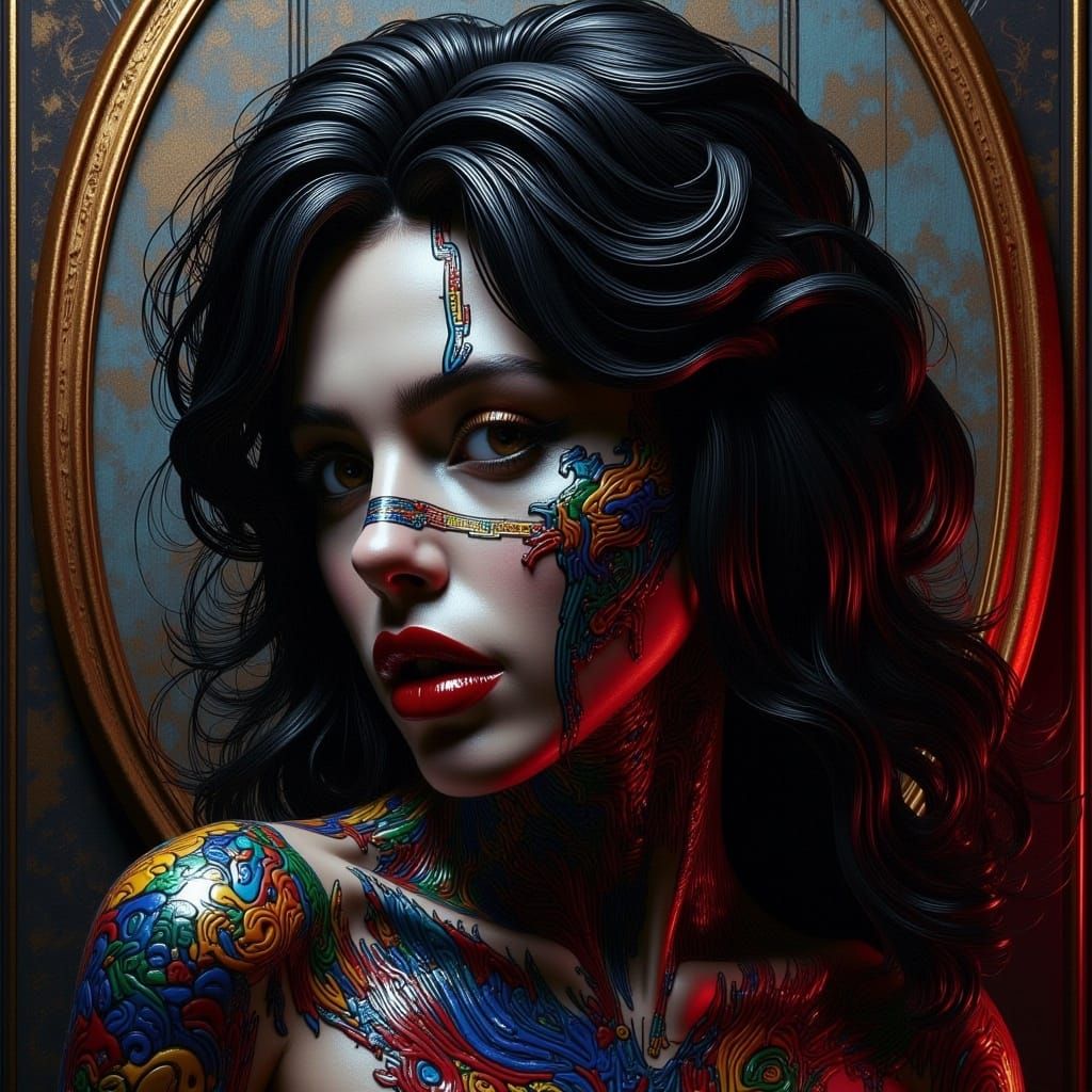 Sinister Woman in Comic Book Style