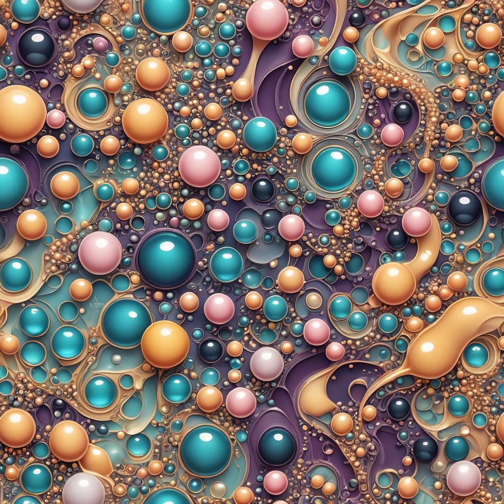 Bubble Tea Vortex in Abstract Expressionism