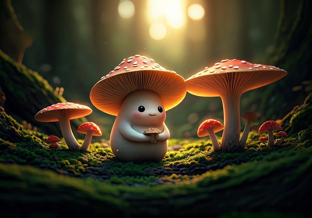 Whimsical Forest Creature in Photorealistic Style