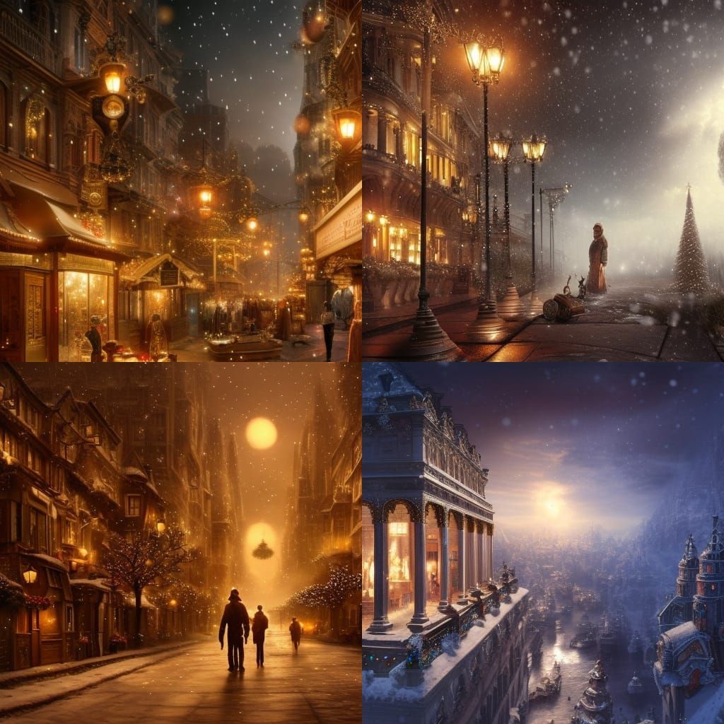 Epic Christmas Digital Matte Painting