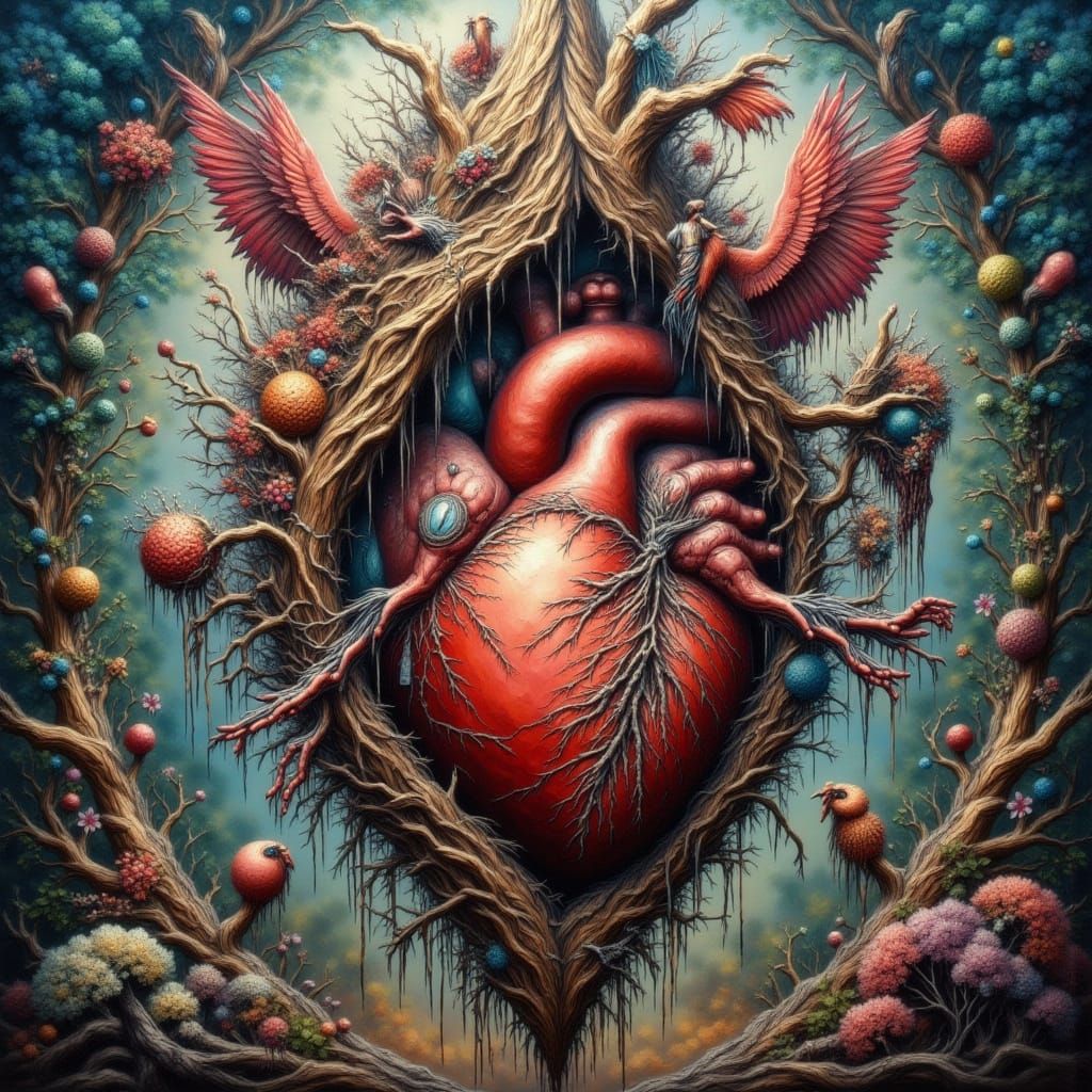 Intricate World Within: A Woman's Body as Fantasy Art