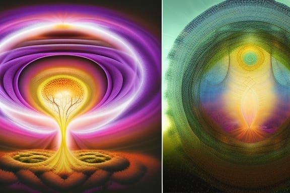 Stargazing Platform with Rotating Sphere in Digital Art