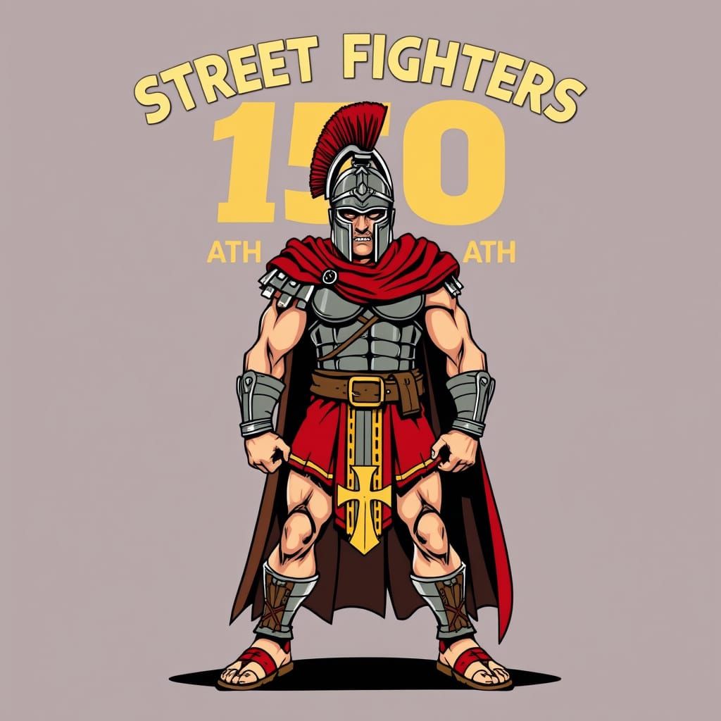 Spartan Warrior in Gritty Comic Book Style