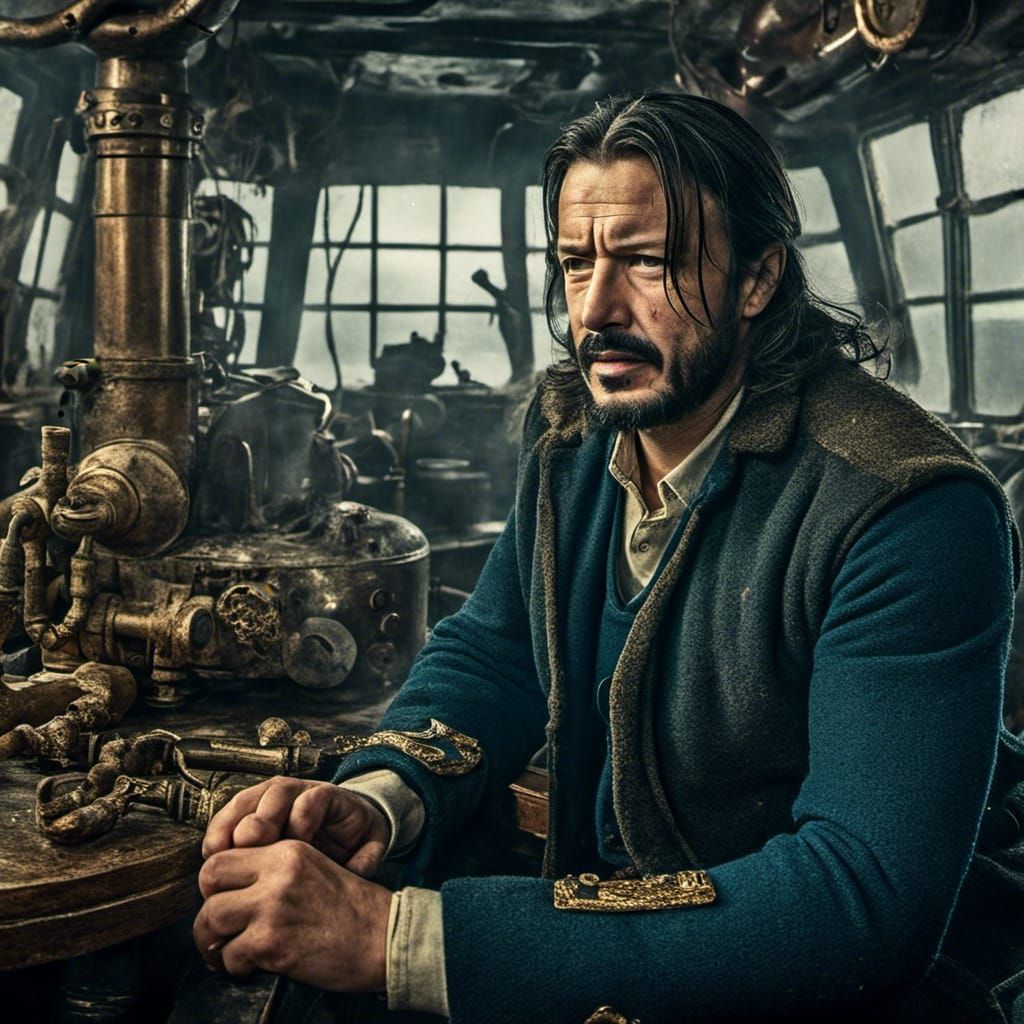 Captain Nemo Steampunk Submarine Movie Poster